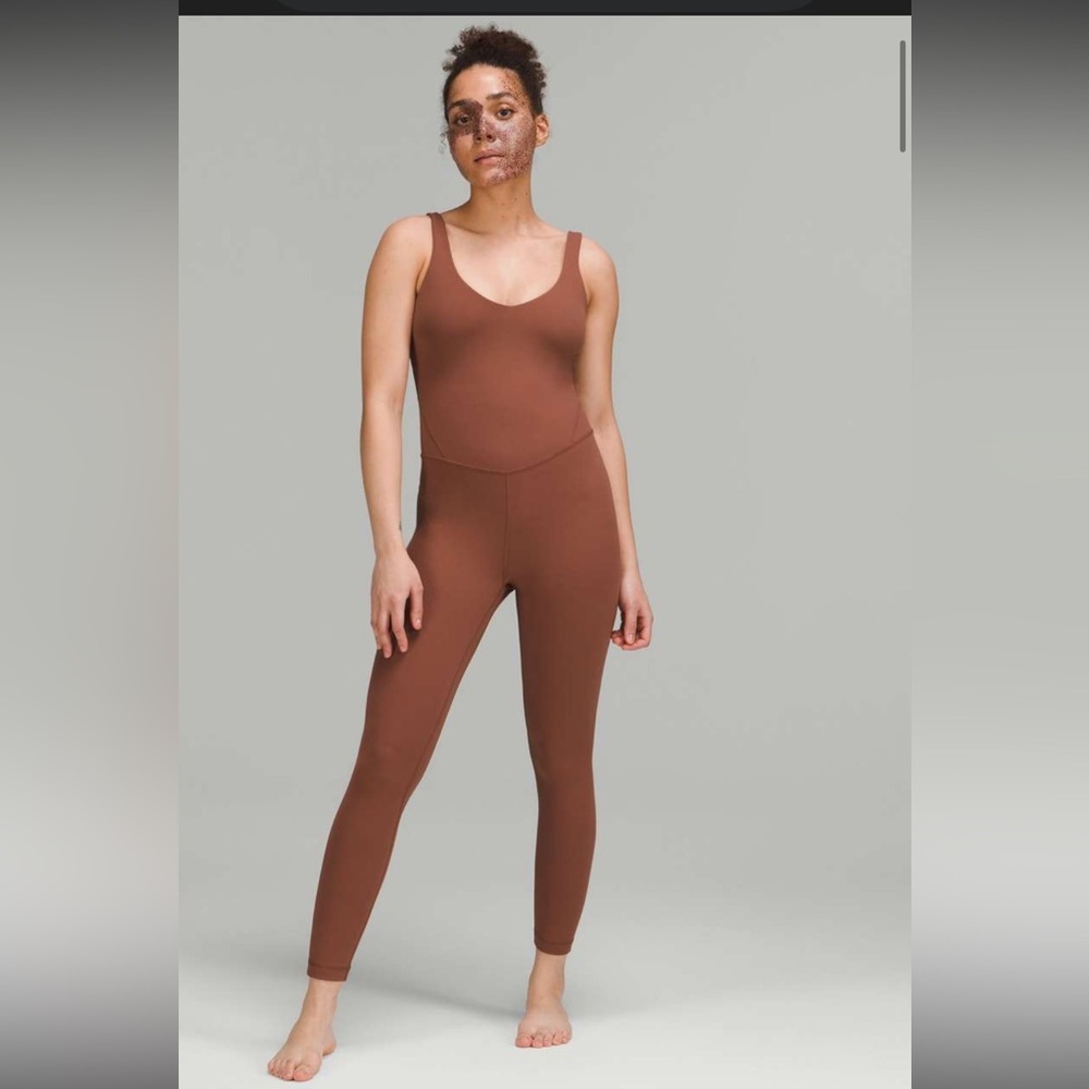 Lululemon Athletica Align Bodysuit in Brown comfort stretchy bodycon activewear